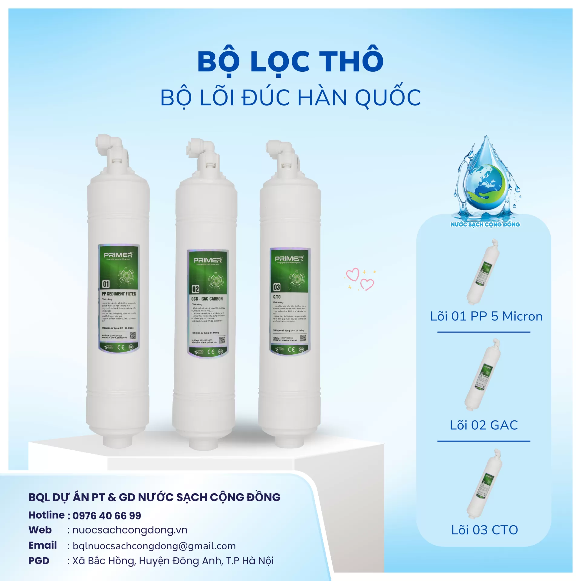 Bộ lọc thô đuc trong máy lọc nước