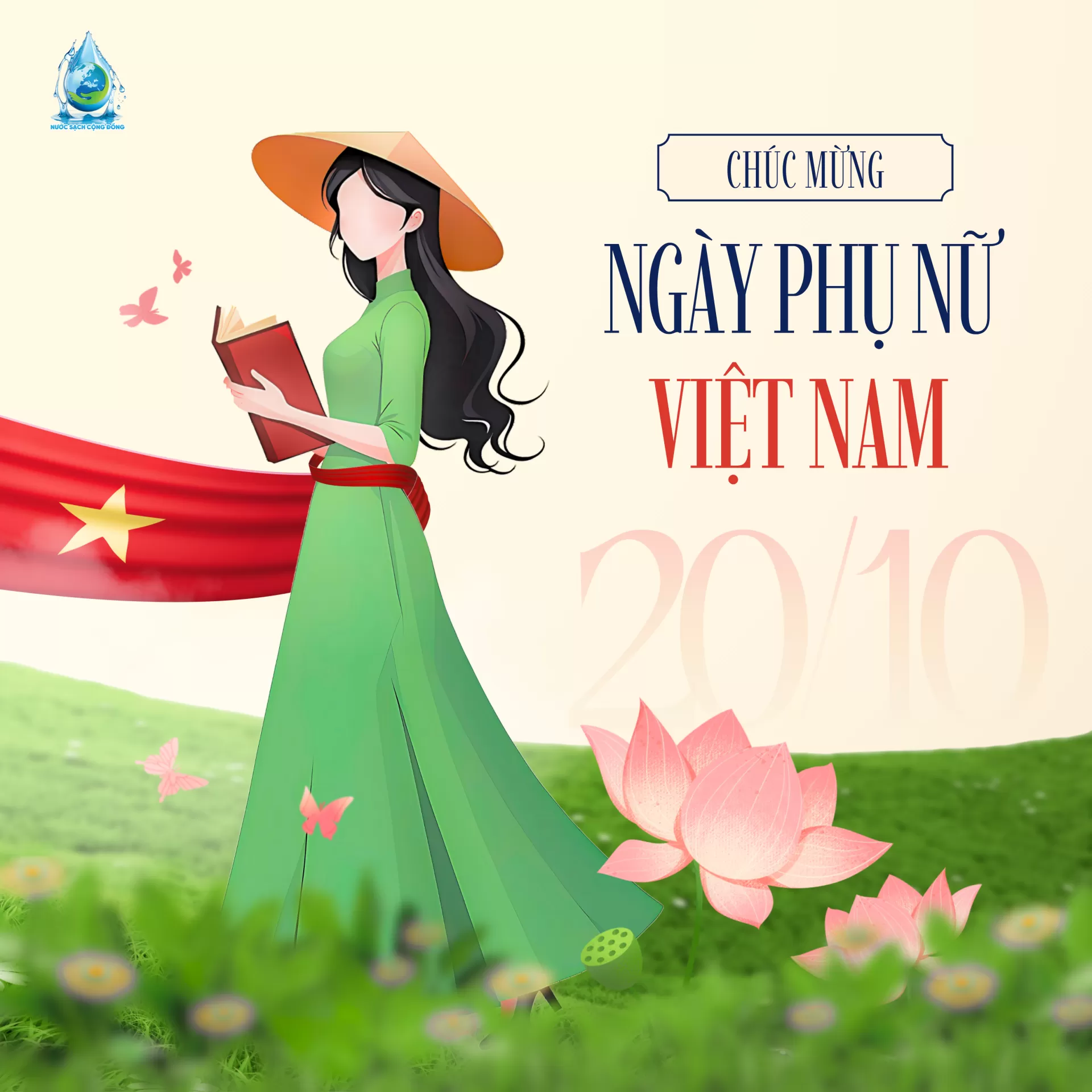 Nhân dịp Ngày Phụ Nữ Việt Nam 20/10, Nước Sạch Cộng Đồng xin gửi đến Quý Khách hàng, Quý Đối tác và toàn thể những người phụ nữ Việt Nam lời chúc sức khỏe.