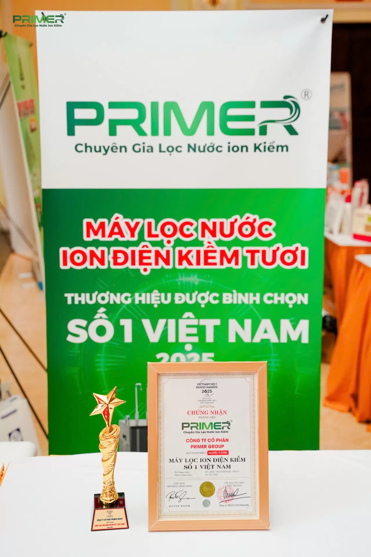 PRIMER KHẲNG ĐỊNH VỊ THẾ DẪN ĐẦU NGÀNH LỌC NƯỚC ION KIỀM TẠI VIỆT NAM