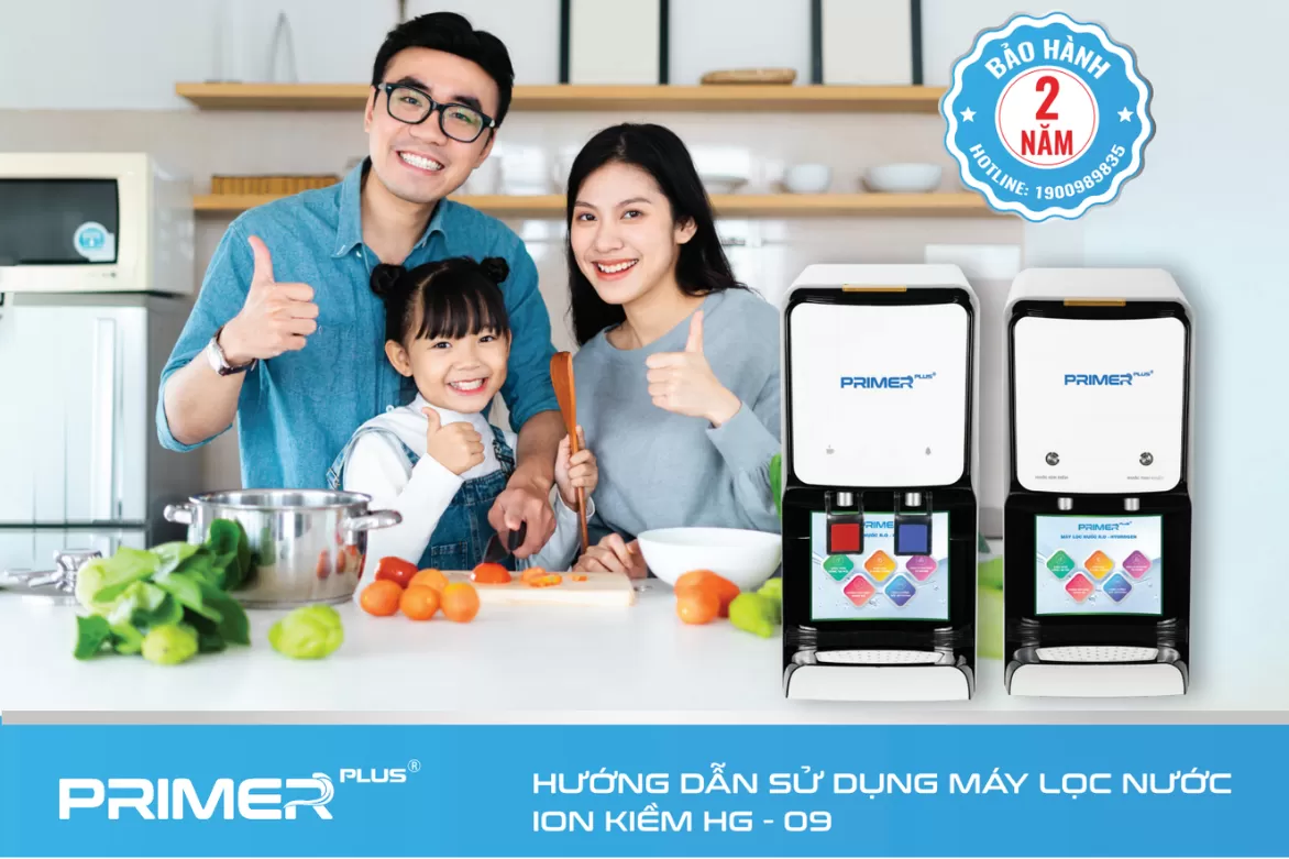 MÁY LỌC NƯỚC ION KIỀM PRIMER HG-09 – GIẢI PHÁP CHO SỨC KHỎE TOÀN DIỆN