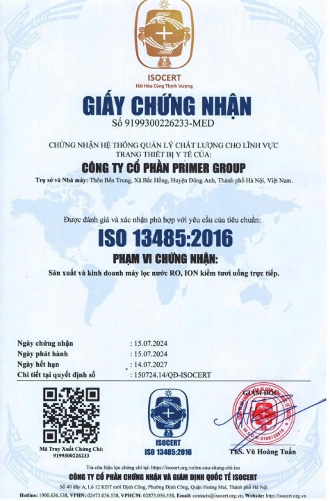 Tiêu chuẩn ISO 13485:2016